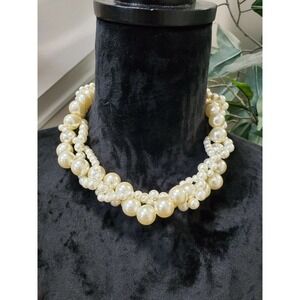 Double Layered White Pearl Fashion Necklace